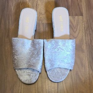 Velvet mini heels